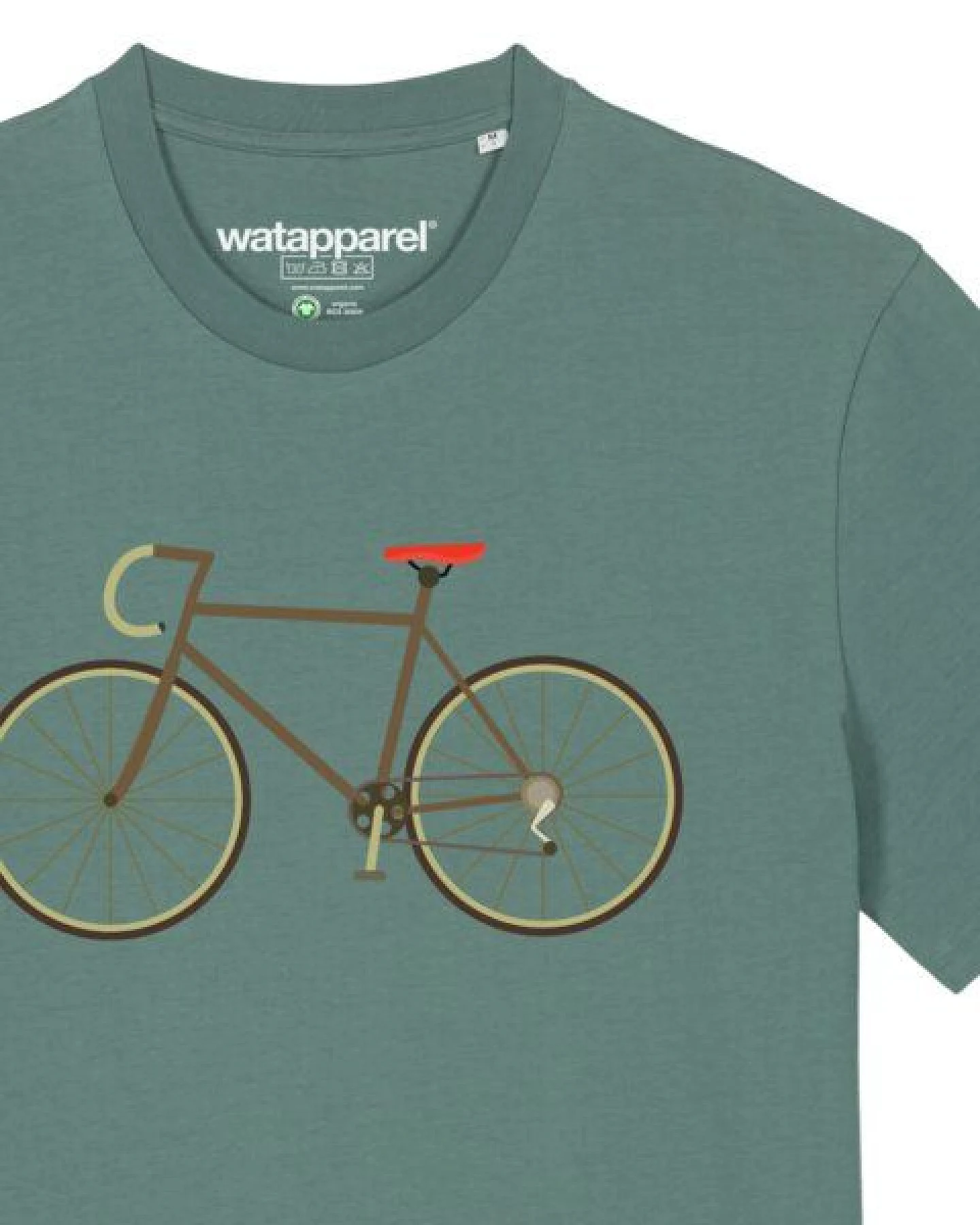 watapparel T-Shirt Unisex Fahrrad – Ansicht 3
