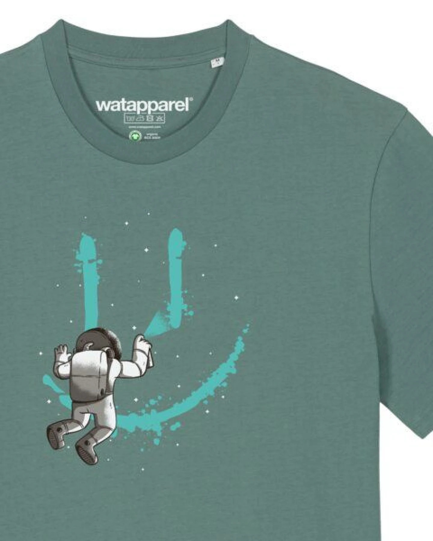 watapparel T-Shirt Unisex Graffiti Astronaut – Ansicht 3