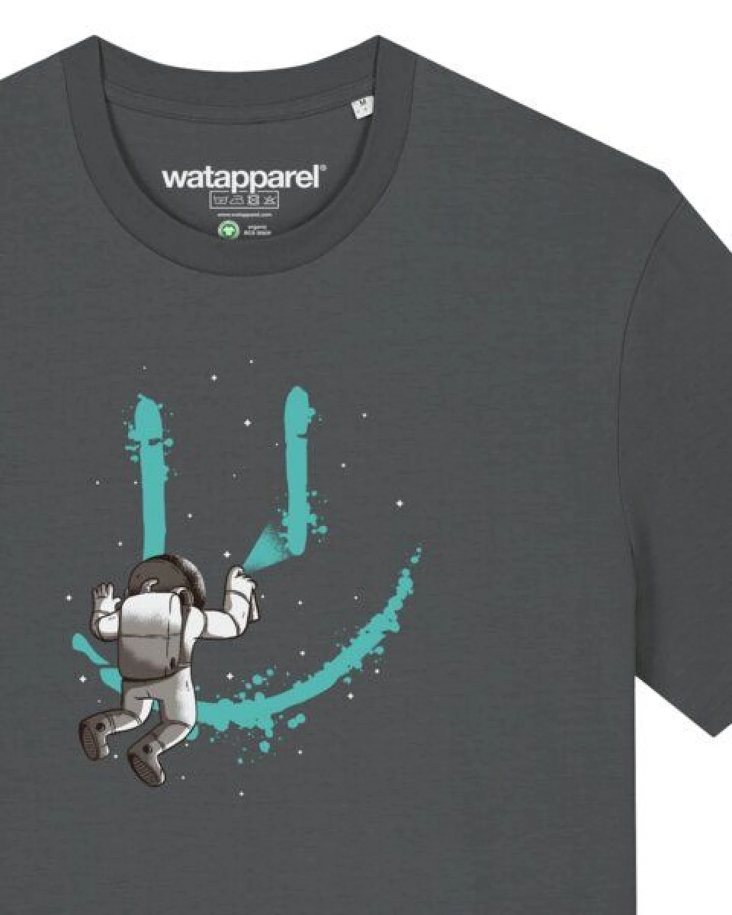 watapparel T-Shirt Unisex Graffiti Astronaut – Ansicht 3