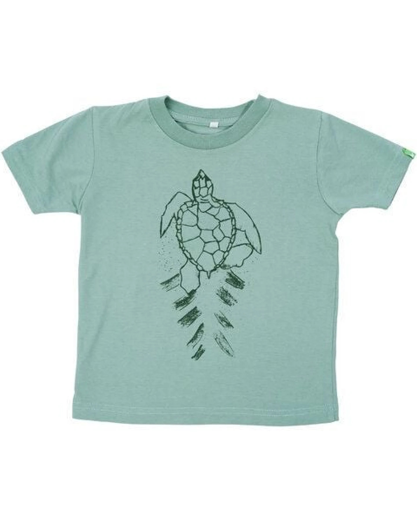 Kipepeo-Clothing Kinder T-Shirt WATAMU Schildkröte Mintgrün. Handmade in Kenya – Ansicht 2
