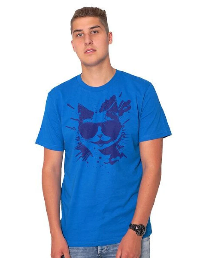 HANDGEDRUCKT "Cool Cat" Männer T-Shirt von EarthPositive