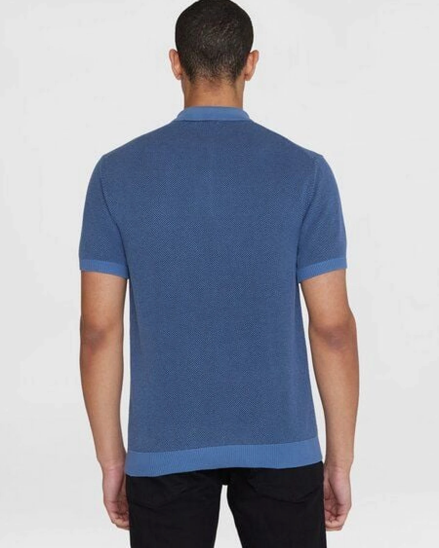 KnowledgeCotton Apparel Gestricktes Polohemd TWO TONED aus Bio-Baumwolle – Ansicht 2