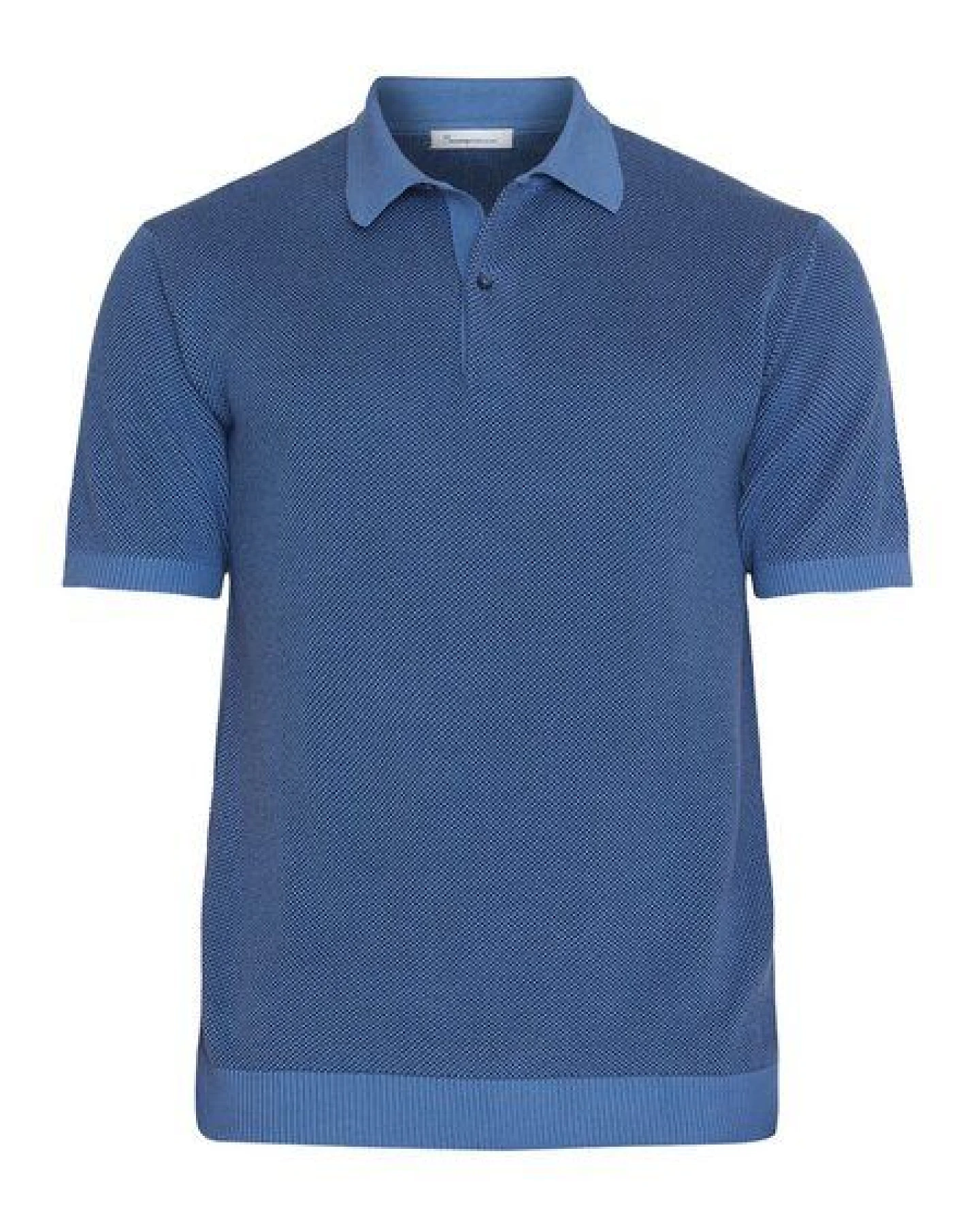 KnowledgeCotton Apparel Gestricktes Polohemd TWO TONED aus Bio-Baumwolle – Ansicht 3