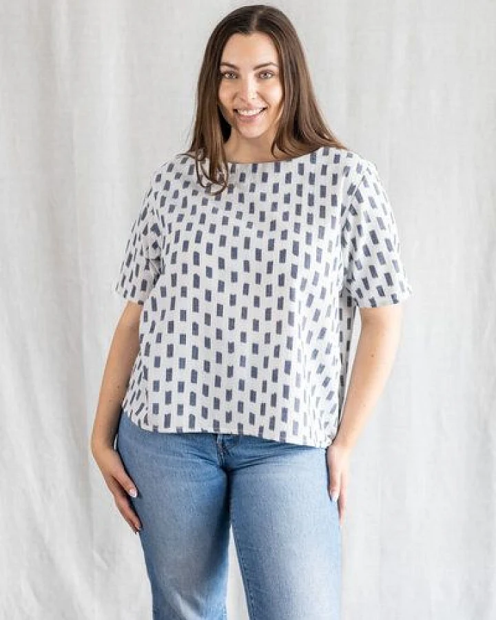 Jyoti - Fair Works Bio-Baumwoll Shirt Sarala Ikat