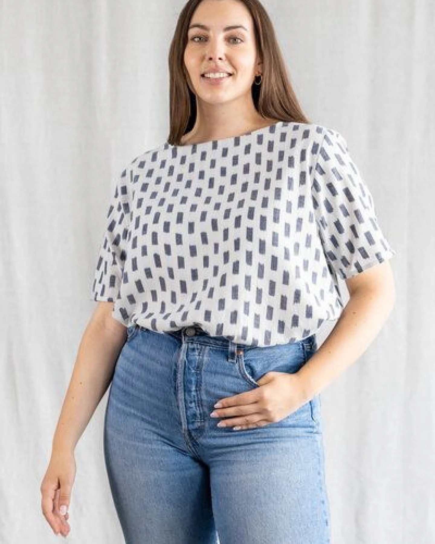 Jyoti - Fair Works Bio-Baumwoll Shirt Sarala Ikat – Ansicht 2