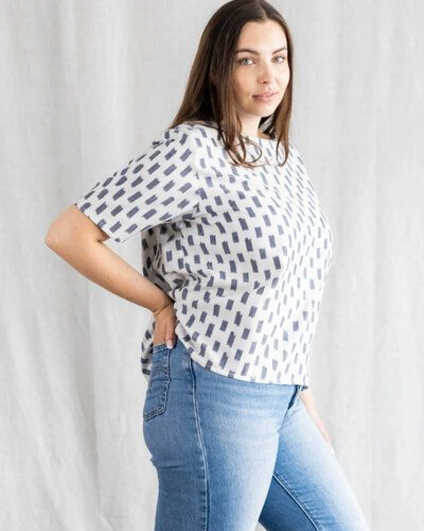 Jyoti - Fair Works Bio-Baumwoll Shirt Sarala Ikat – Ansicht 3