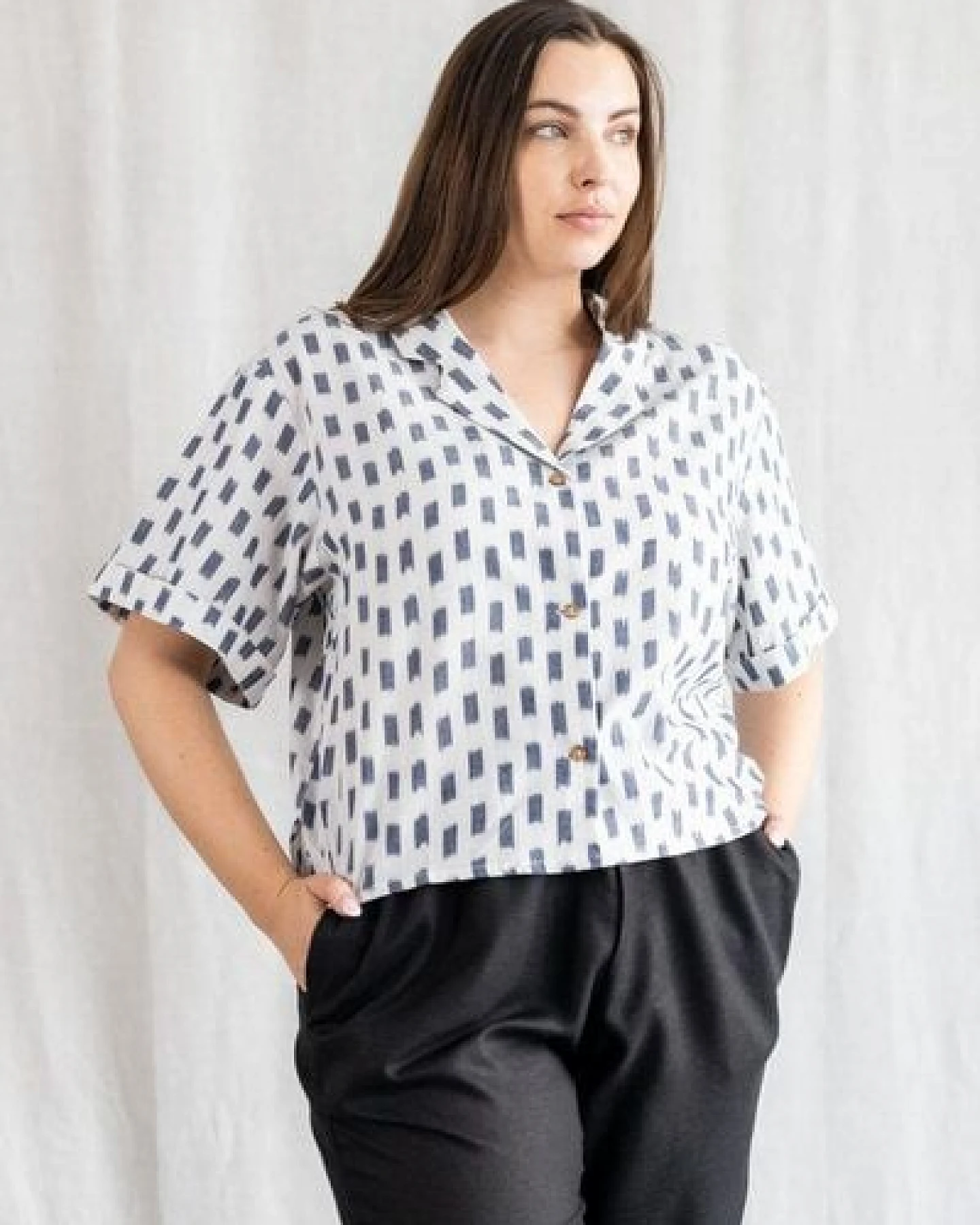 Jyoti - Fair Works Bio-Baumwoll Bluse Avaani – Ansicht 2