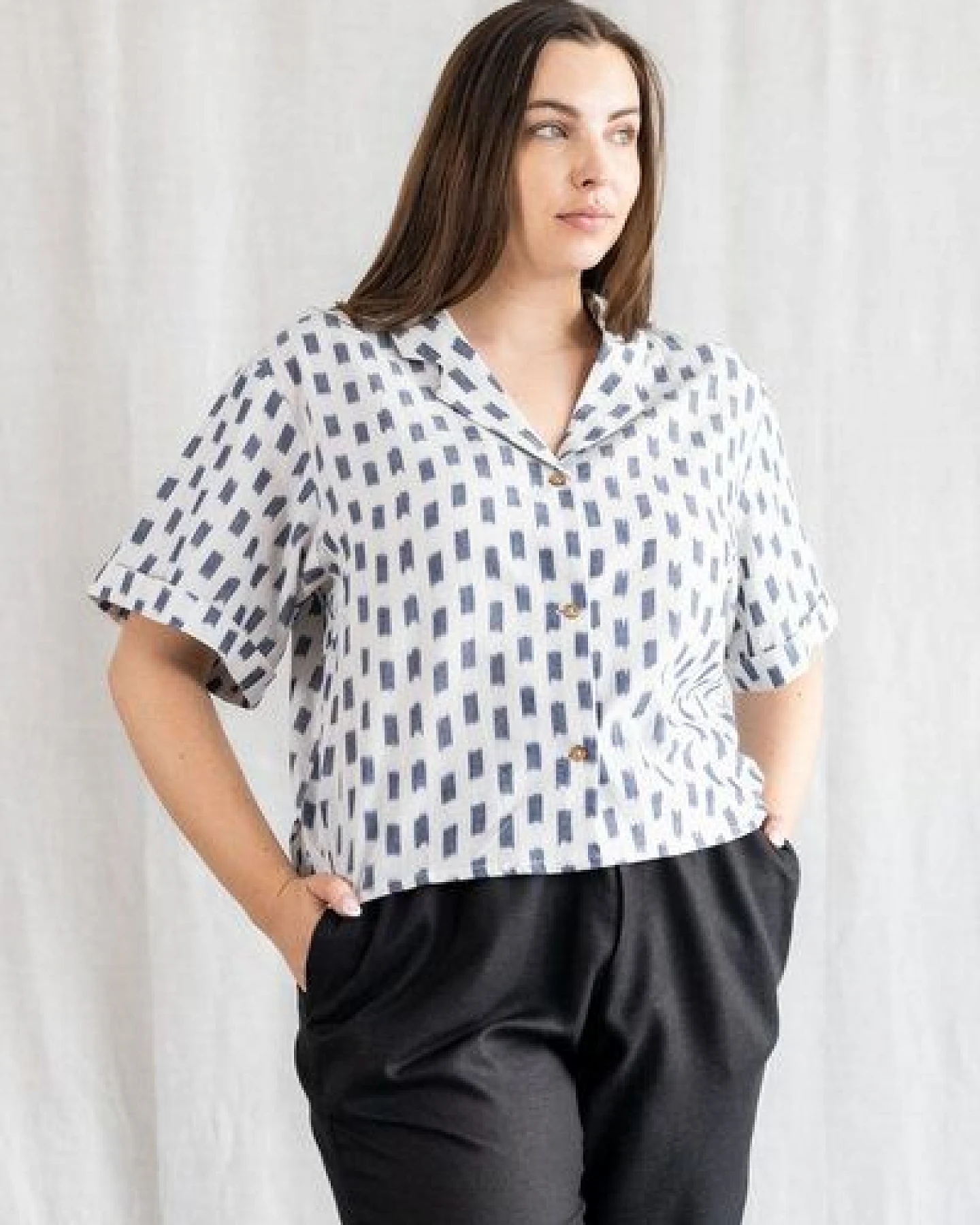 Jyoti - Fair Works Bio-Baumwoll Bluse Avaani – Ansicht 2