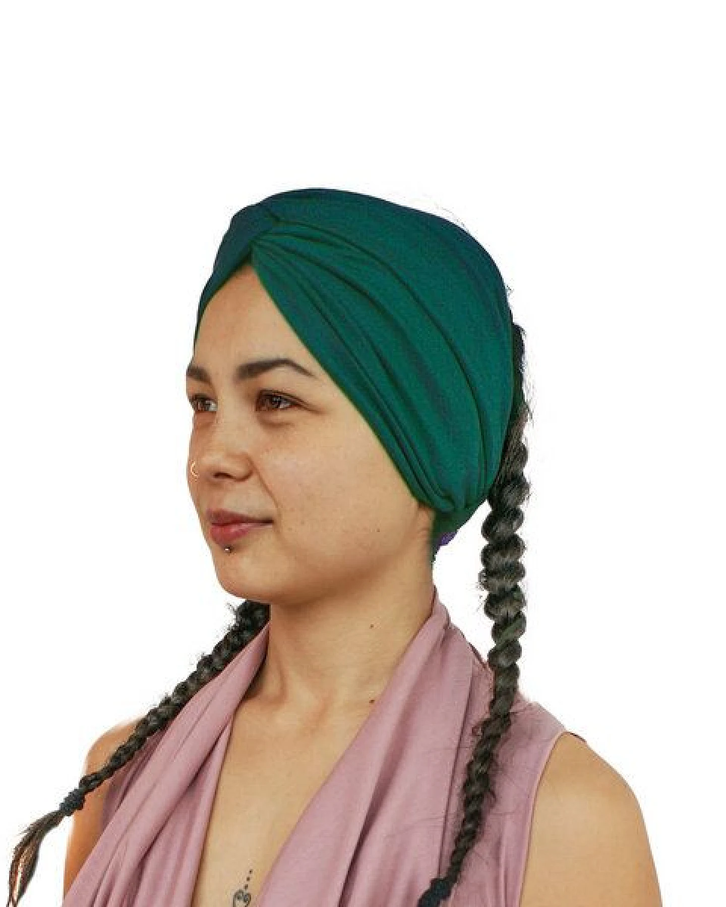 körber mode breites Haarband Modal super weich Twist gerafftes Stirnband Frühjahr Sommer Jersey – Ansicht 2
