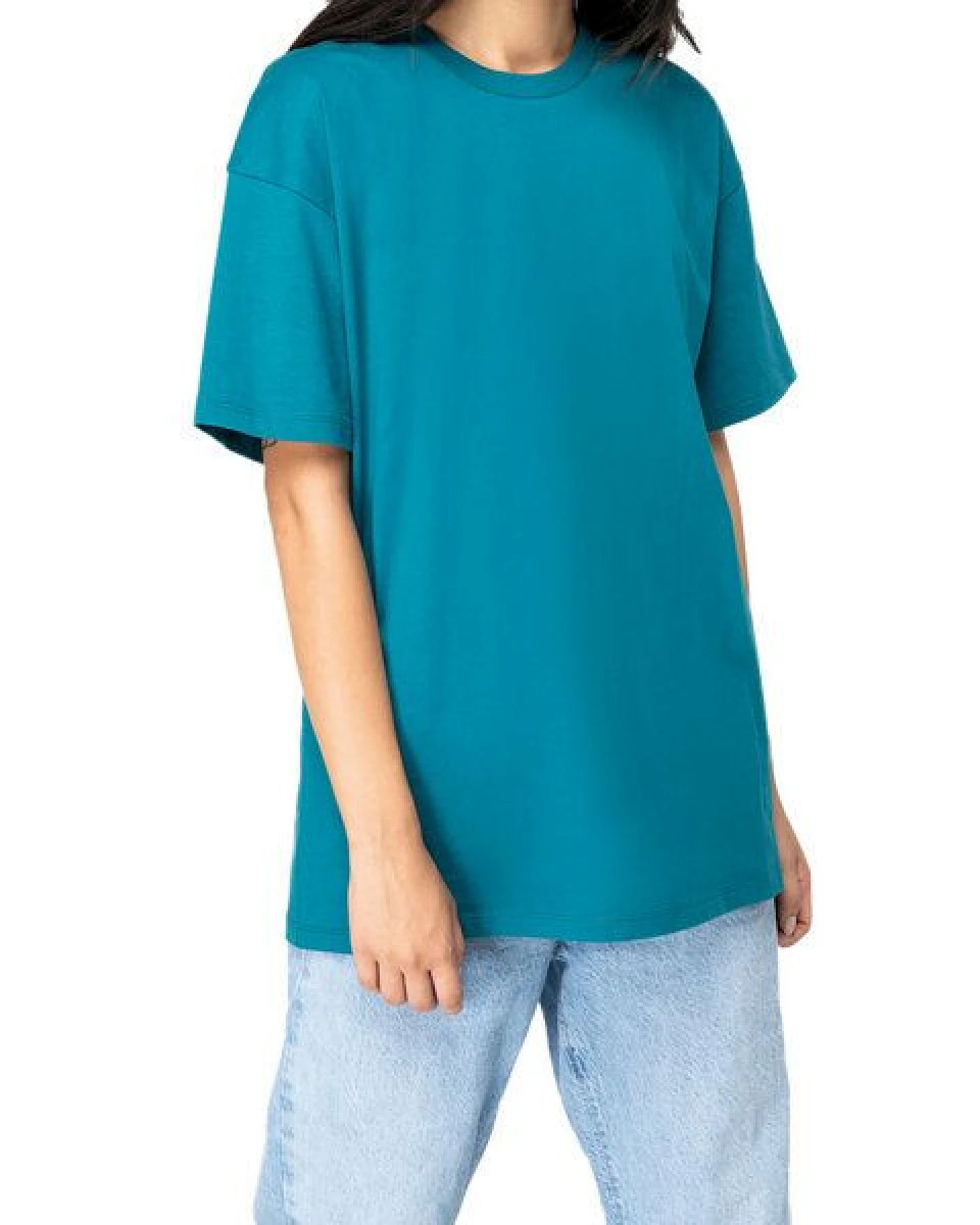 YTWOO Unisex-T-Shirt mit hängenden Schultern aus 100% Bio-Baumwolle – Ansicht 3