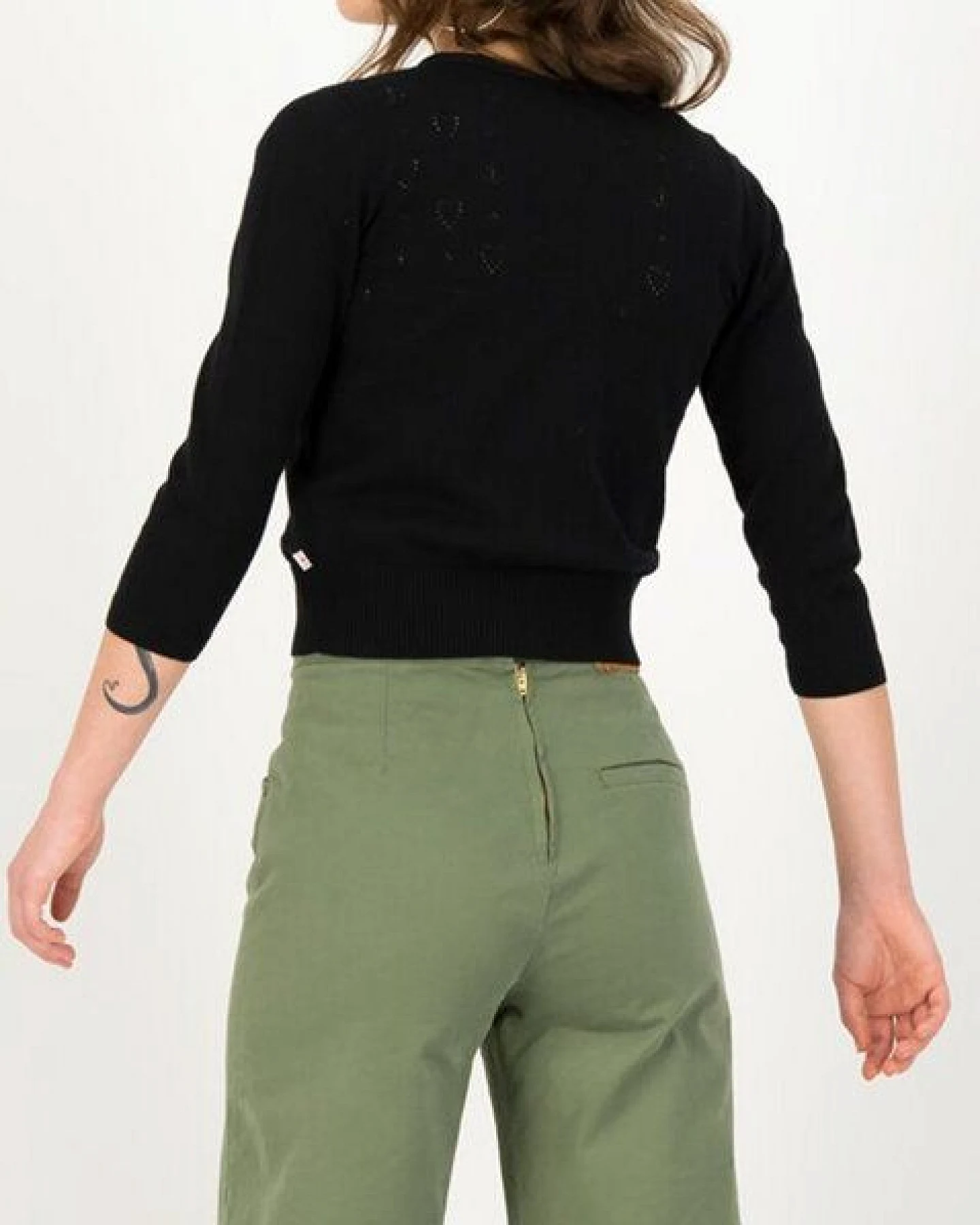 Blutsgeschwister Cardigan V-Neck 3/4-Ärmel – Ansicht 2