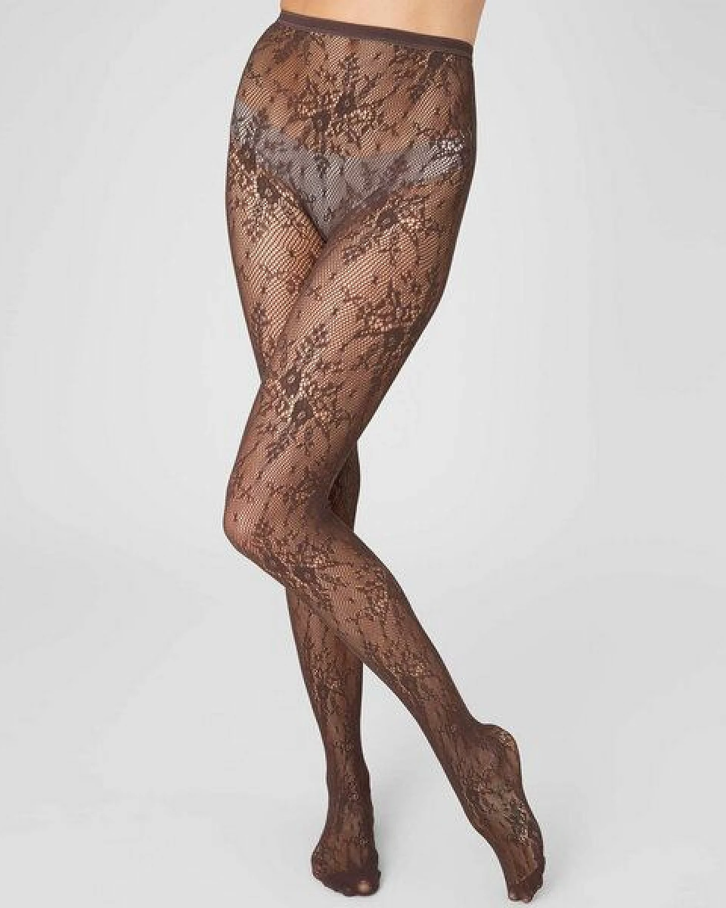 Swedish Stockings Spitzenstrumpfhose Rosa aus ECONYL®-Nylon – Ansicht 3