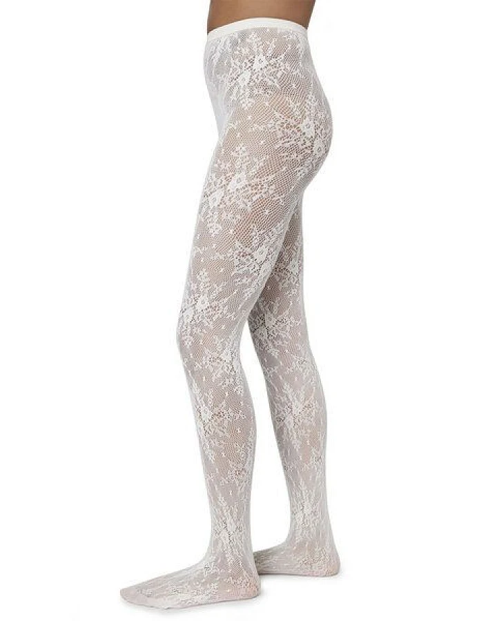 Produktseite: Swedish Stockings Spitzenstrumpfhose Rosa aus ECONYL®-Nylon