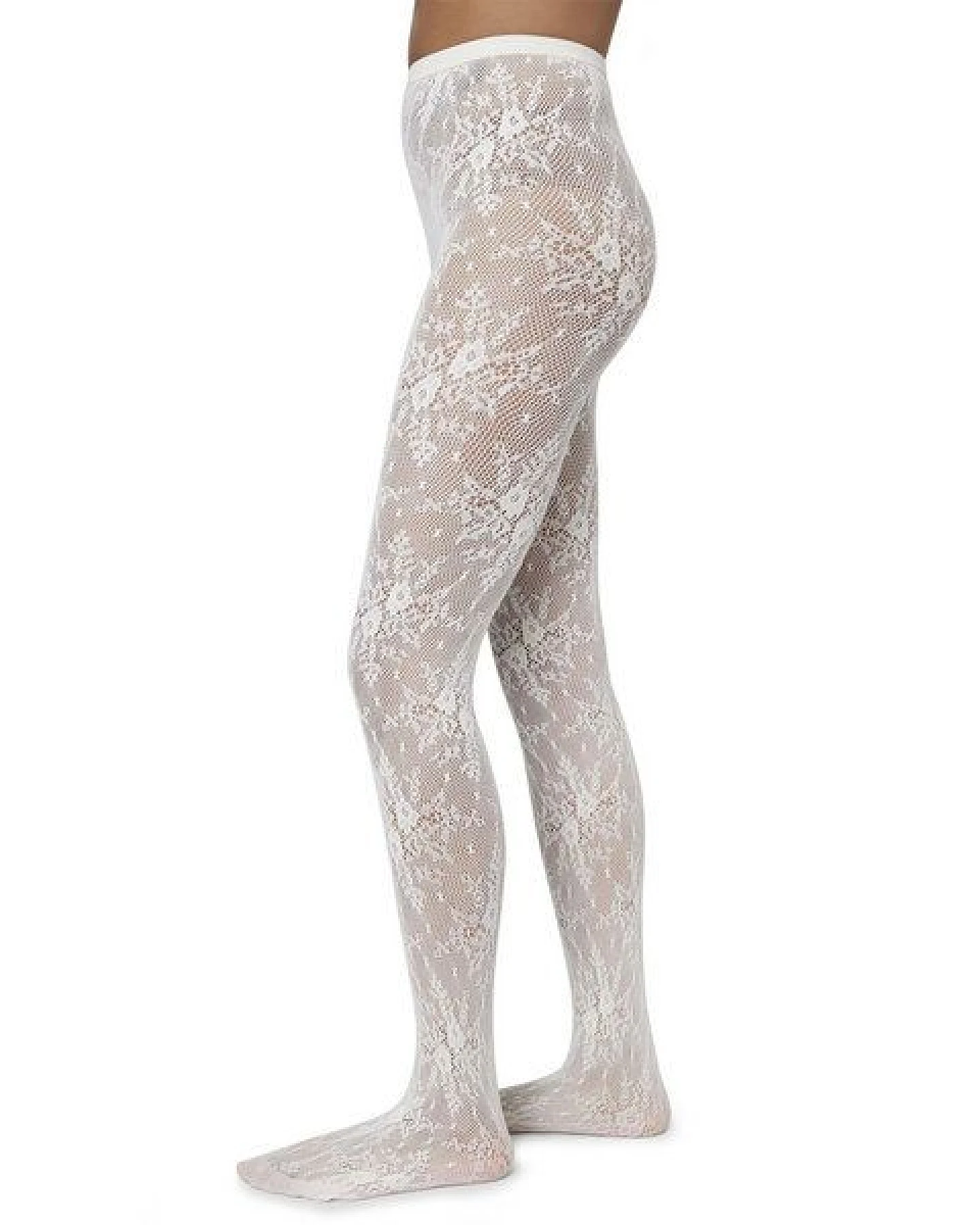 Swedish Stockings Spitzenstrumpfhose Rosa aus ECONYL®-Nylon – Ansicht 2