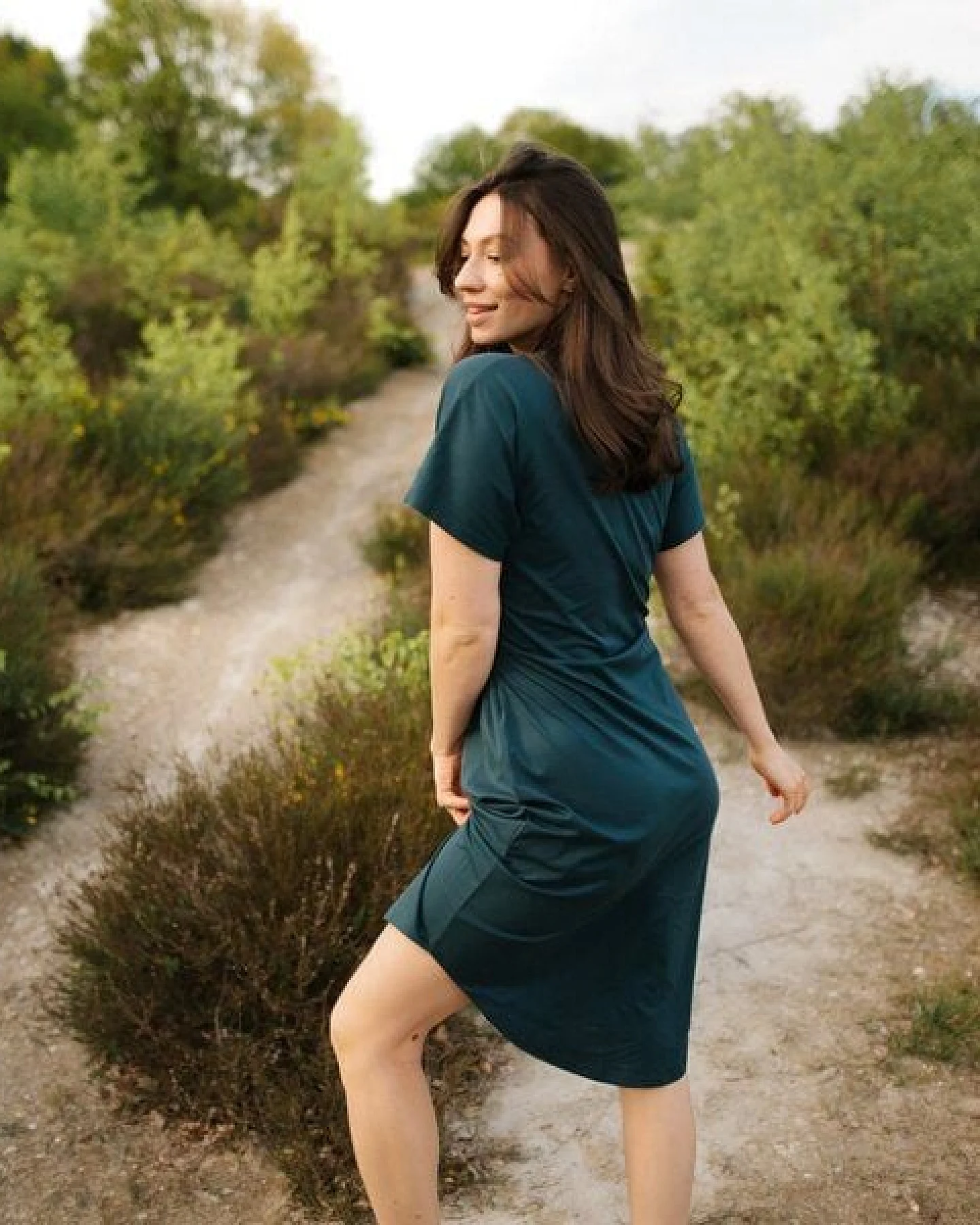NORDLICHT Damen Kleid Wickelkleid Jersey aus 100% Bio-Baumwolle MINJA – Ansicht 4