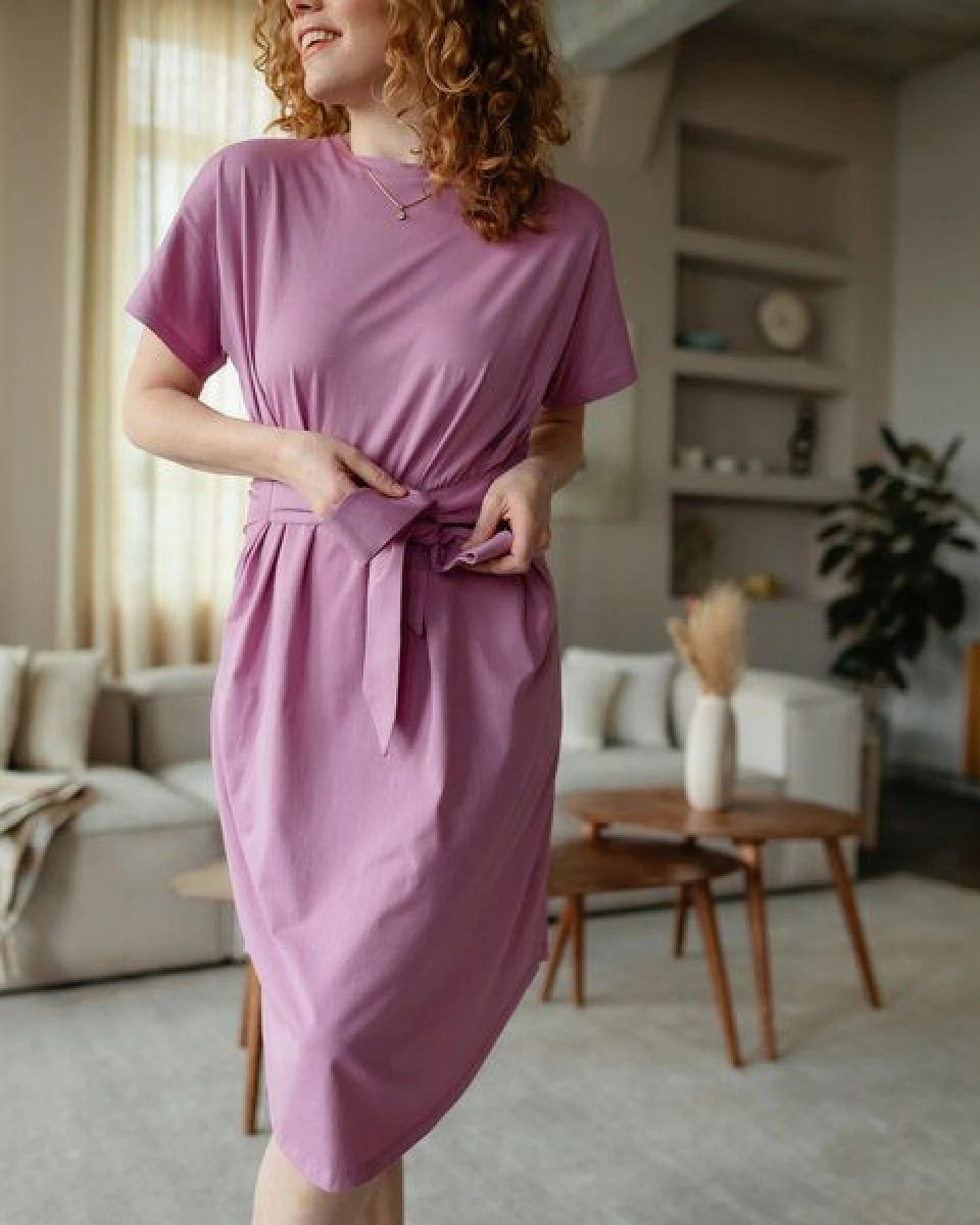 NORDLICHT Damen Kleid Wickelkleid Jersey aus 100% Bio-Baumwolle MINJA – Ansicht 2
