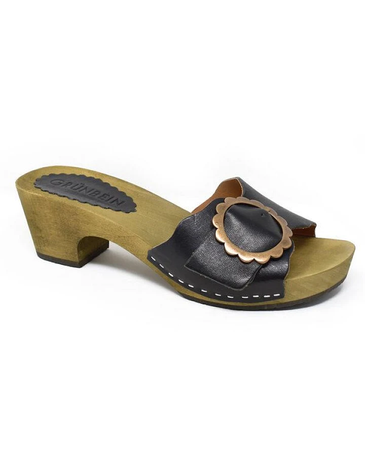 Grünbein Shoes Grünbein Holzclog-Pantolette Asta