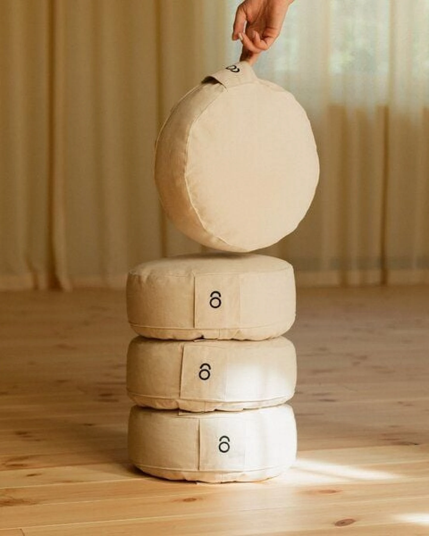 noneedformore Yoga & Meditationskissen ⦁ Bio Baumwolle ⦁ Bio Dinkelspelz & Lavendel Füllung – Ansicht 4