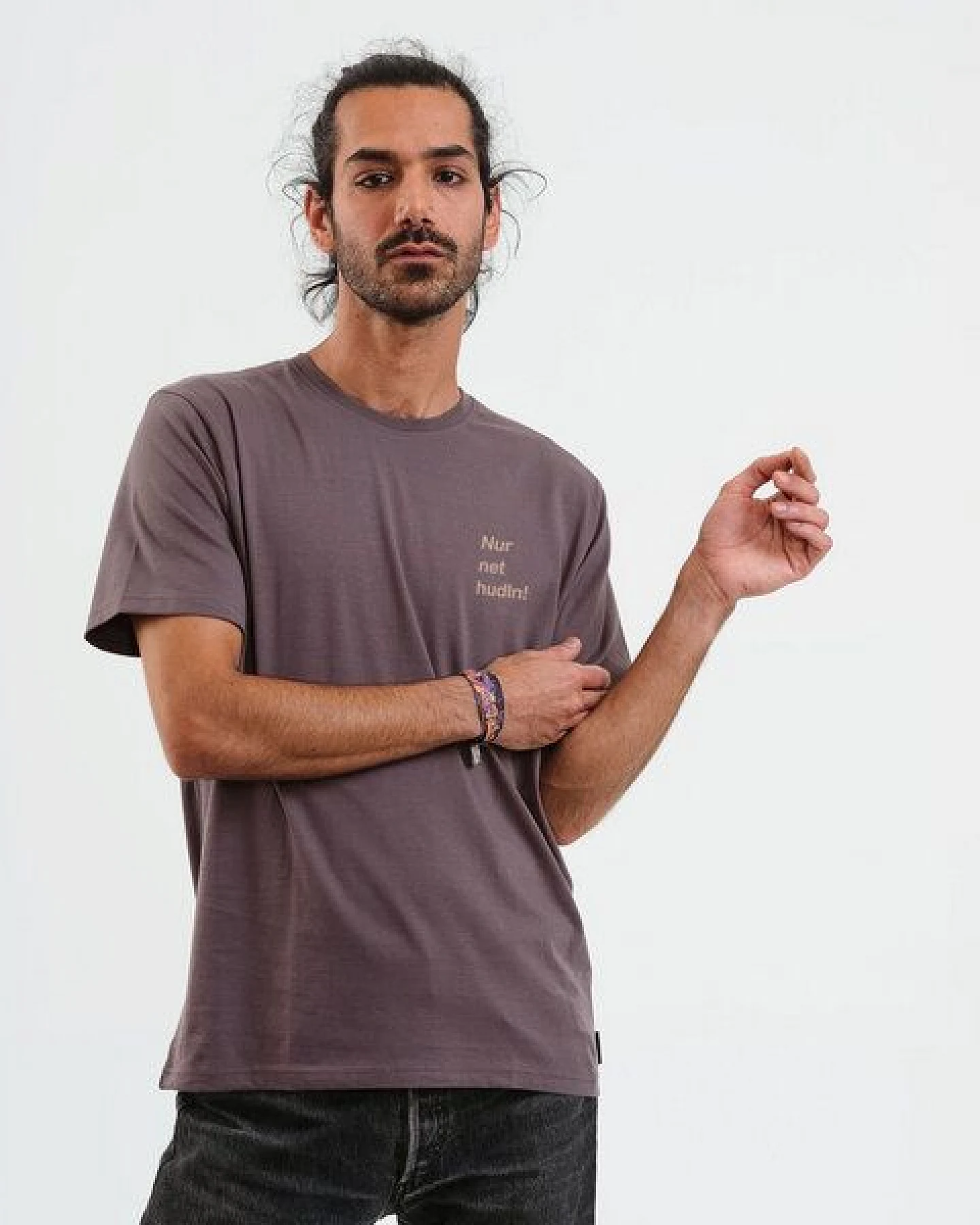GARY MASH T-Shirt Nur net hudln! aus Biobaumwolle – Ansicht 2