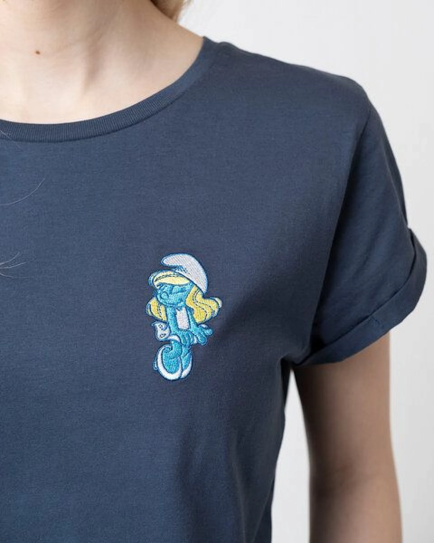Bavarian Caps Print T-Shirt Schlumpfine Monroe - Dunkelblau – Ansicht 2