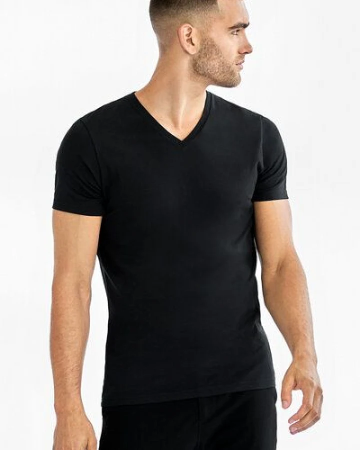 Bread & Boxers 2-Pack T-Shirts V-NECK aus Bio-Baumwolle