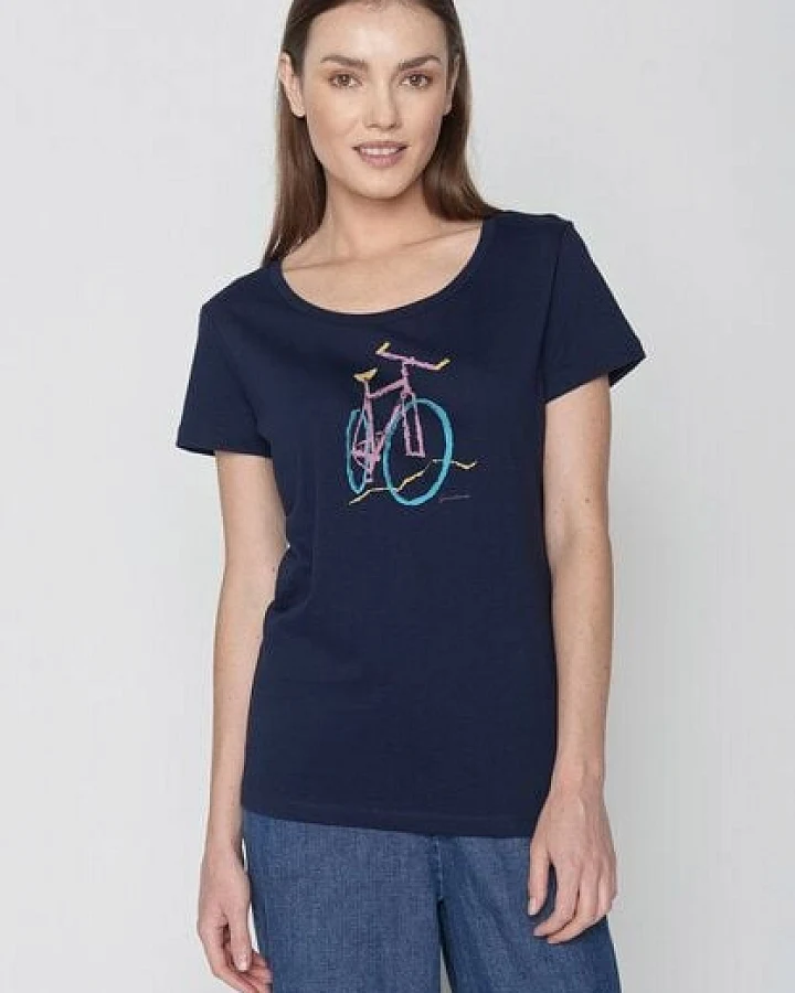 GREENBOMB Bike Brush Loves - Lässiges T-Shirt aus Bio-Baumwolle / hochwertiger Print / Fair & Vegan