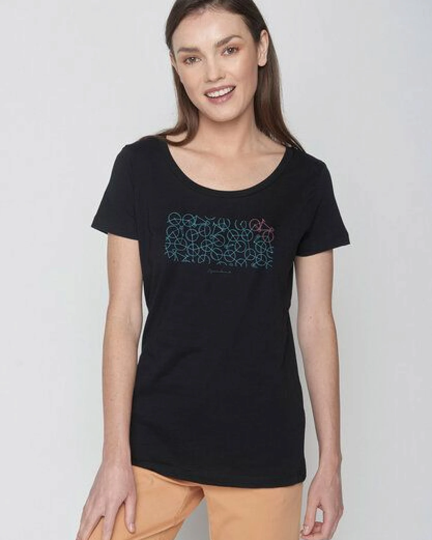 GREENBOMB Bike Connect Loves - Lässiges T-Shirt aus Bio-Baumwolle / hochwertiger Print / Fair & Vegan – Ansicht 2