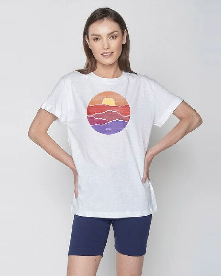GREENBOMB Nature Levels Stop - Lässiges T-Shirt aus Bio-Baumwolle / hochwertiger Print / Fair & Vegan