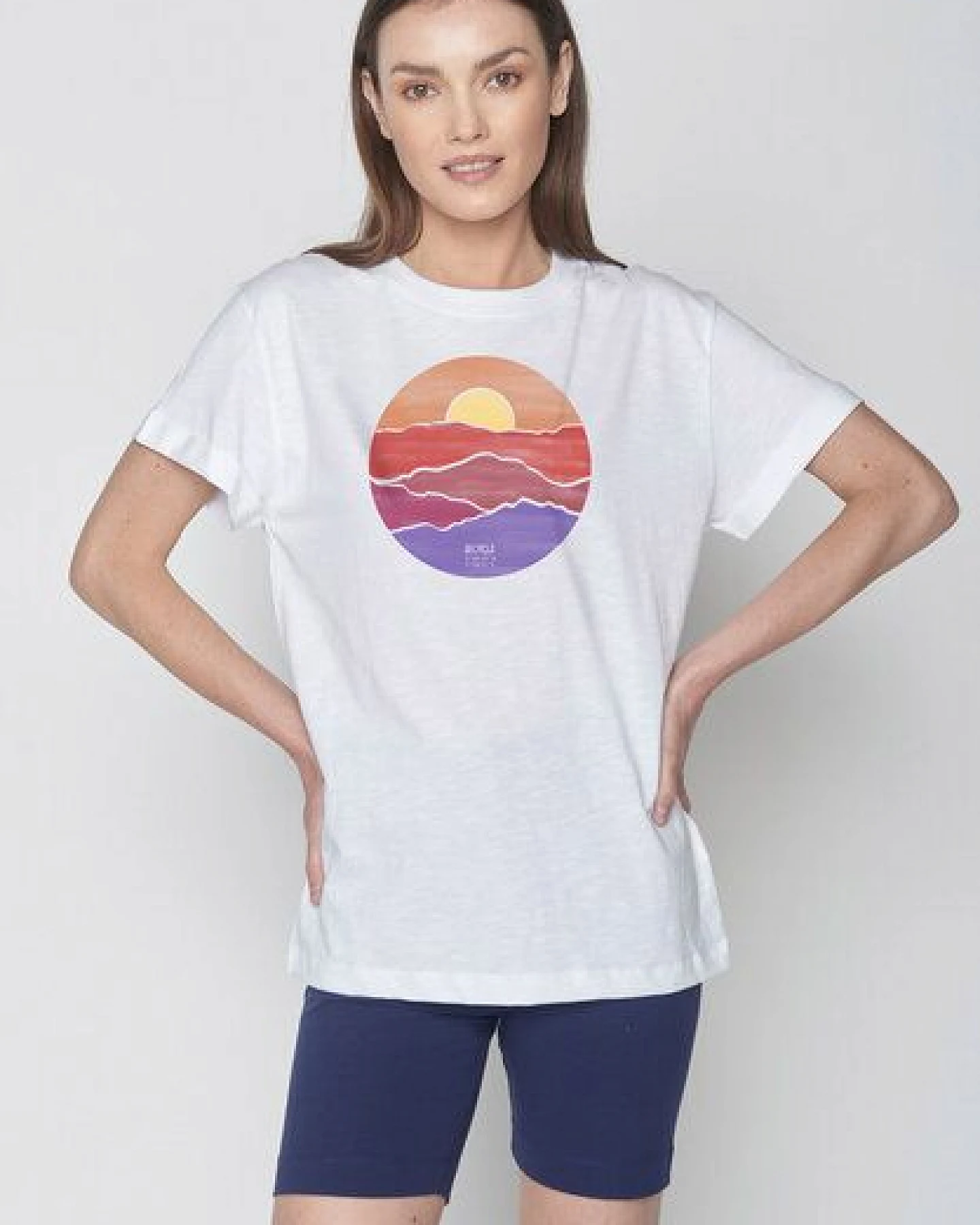 GREENBOMB Nature Levels Stop - Lässiges T-Shirt aus Bio-Baumwolle / hochwertiger Print / Fair & Vegan – Ansicht 2