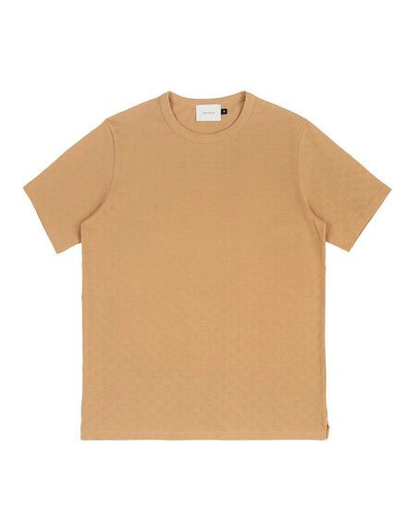 Rotholz Basic T-Shirt mit Rundhalsausschnitt - Tonal Check T-Shirt - aus Bio-Baumwolle – Ansicht 4