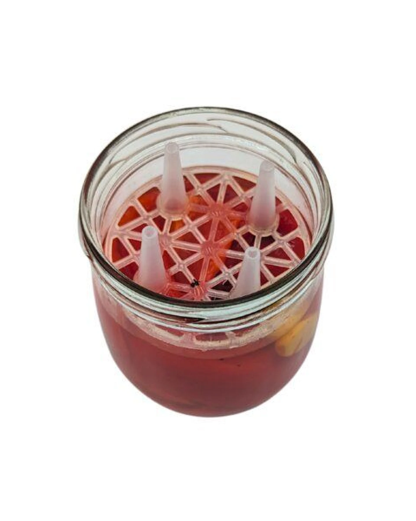 mikken Fermentier Set - 4 Einmachgläser 415 ml mit Fermentier Gitter, Holzstößel und Deckel (PVC-frei) – Ansicht 2