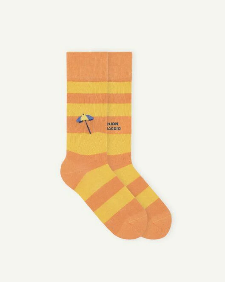von Jungfeld Gestreifte Socken mit Sonnenschirm Icon