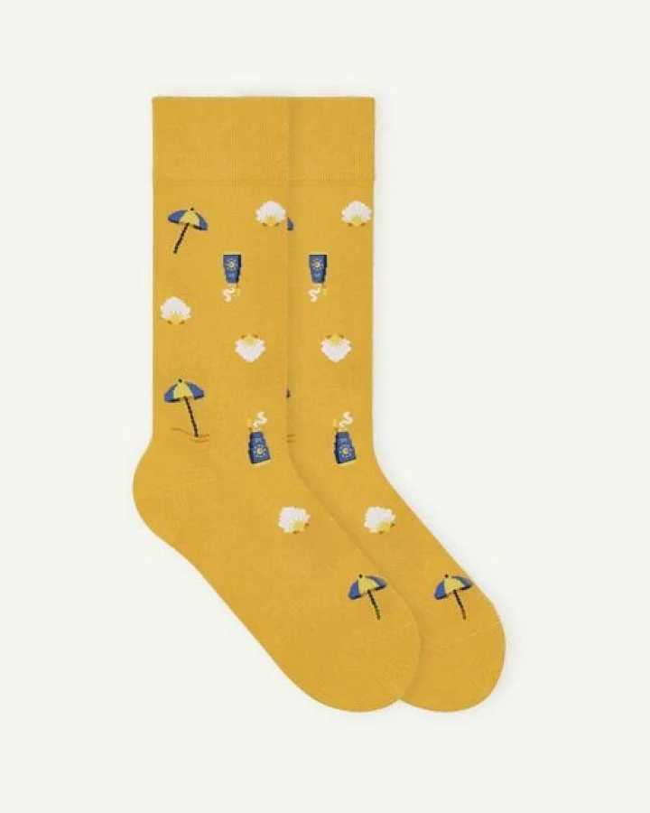 von Jungfeld Gemusterte Socken mit Sonnencreme Icon