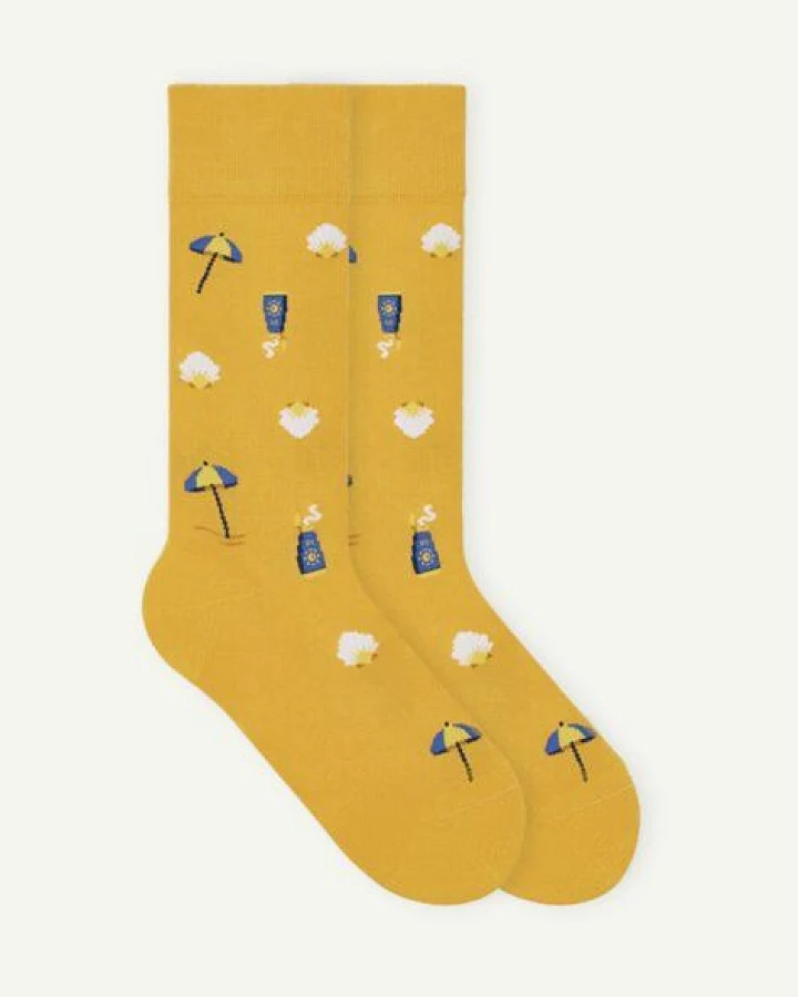 von Jungfeld Gemusterte Socken mit Sonnencreme Icon