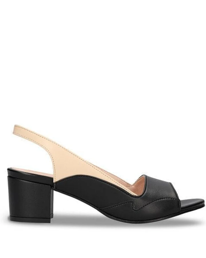 Nae Vegan Shoes NAE - Mara Schwarze Vegane Absätze in AppleSkin
