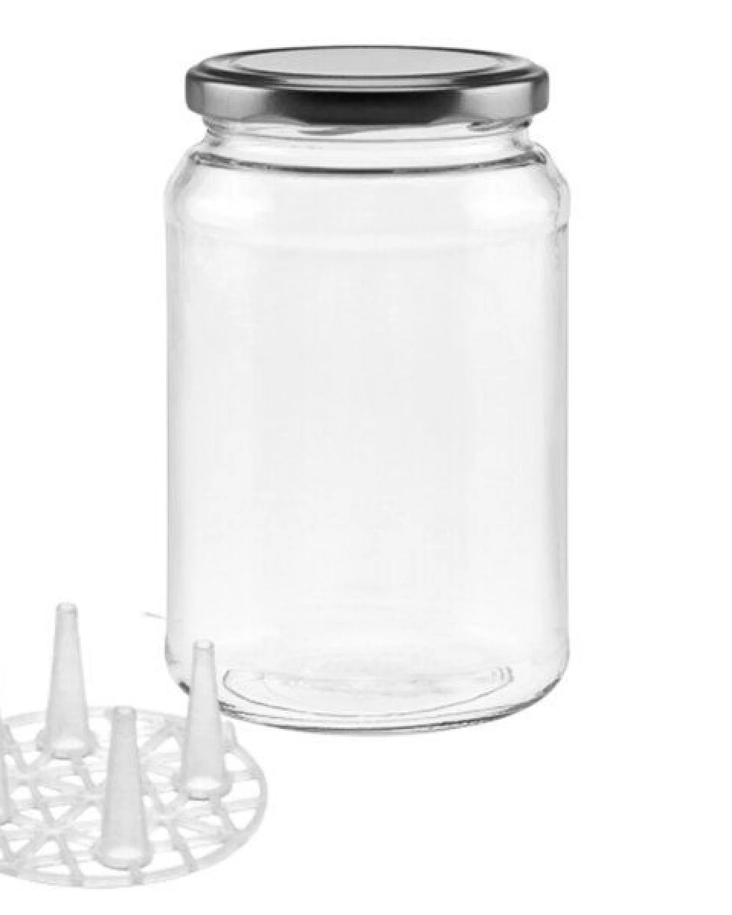 mikken Fermentier Set - 4 x Fermentierglas mit Fermentier Gitter, Holzstößel und Deckel PVC-frei – Ansicht 3