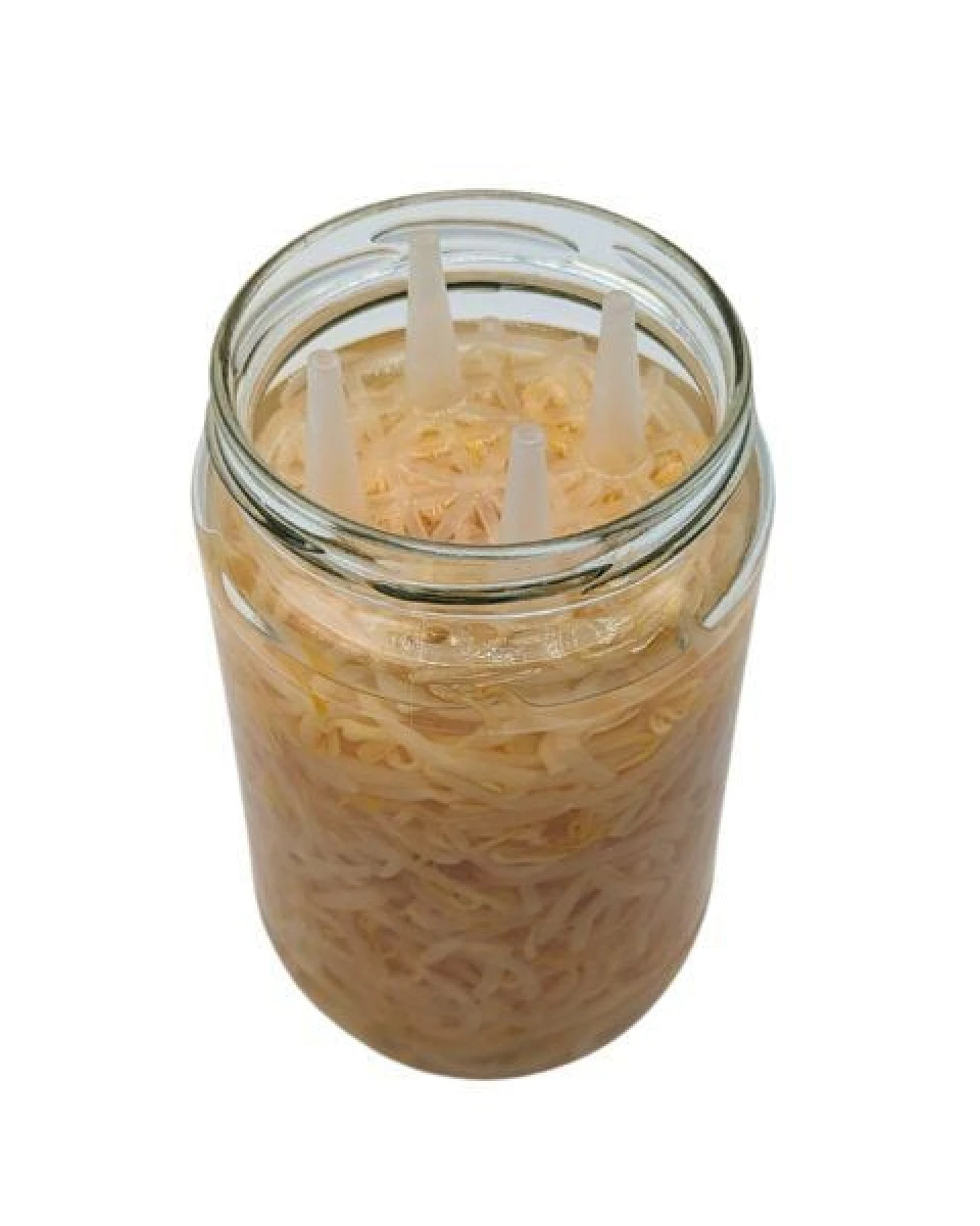 mikken Fermentier Set - 4 x Fermentierglas mit Fermentier Gitter, Holzstößel und Deckel PVC-frei – Ansicht 4