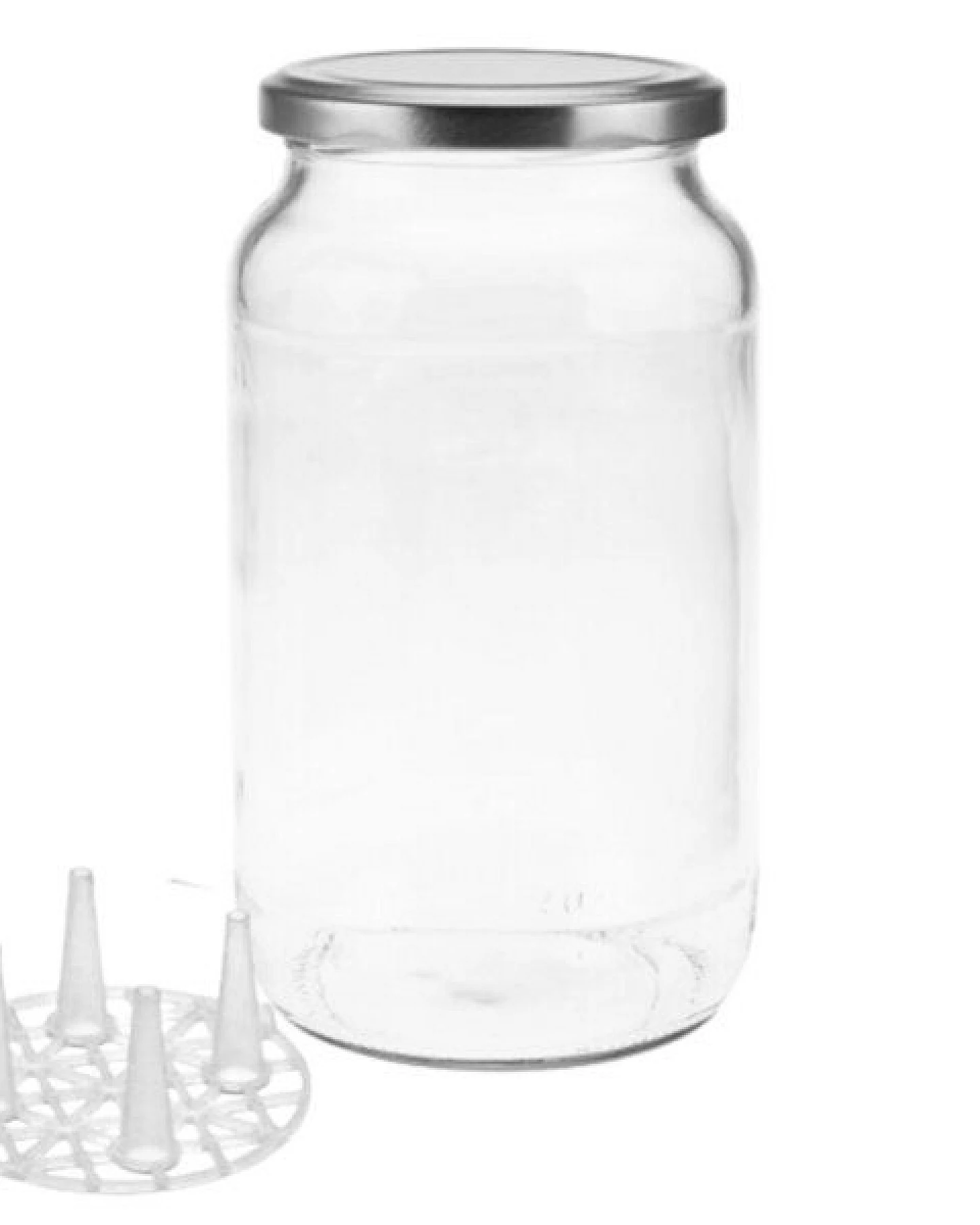 mikken Fermentier Set - 4 x Fermentierglas mit Fermentier Gitter, Holzstößel und Deckel PVC-frei – Ansicht 3