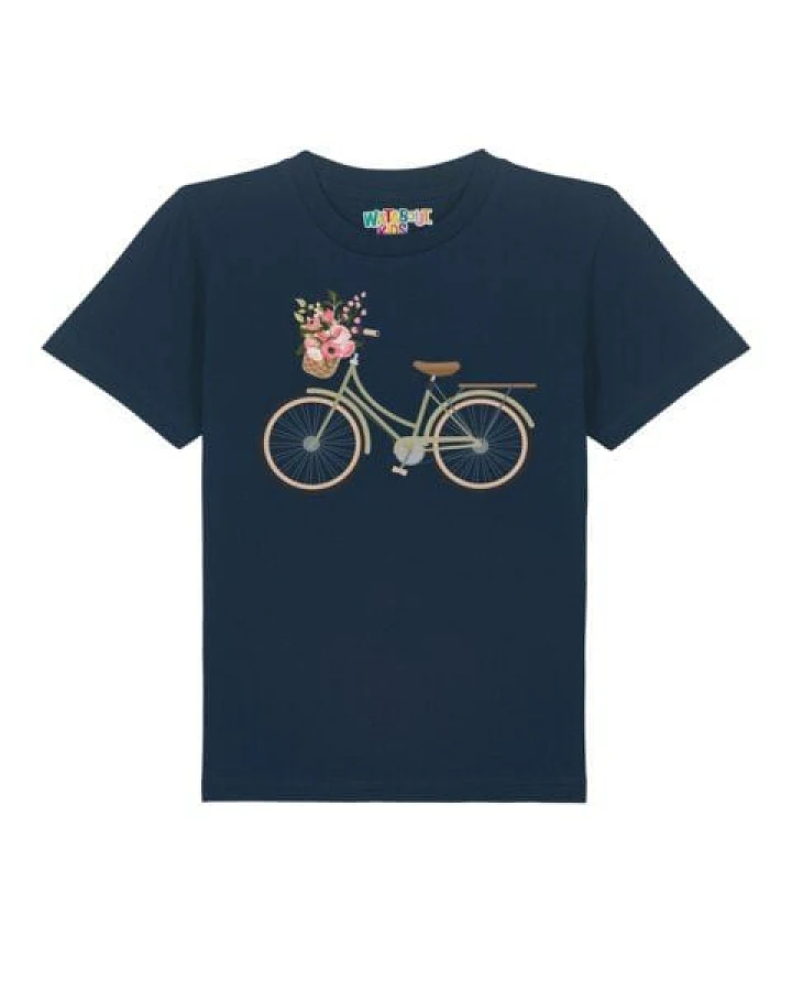 watabout.kids T-Shirt Kinder Fahrrad mit Blumen