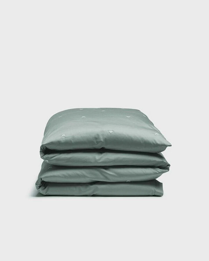 Yumeko Kinderbettwäsche Baumwollsatin Sea Green Moon