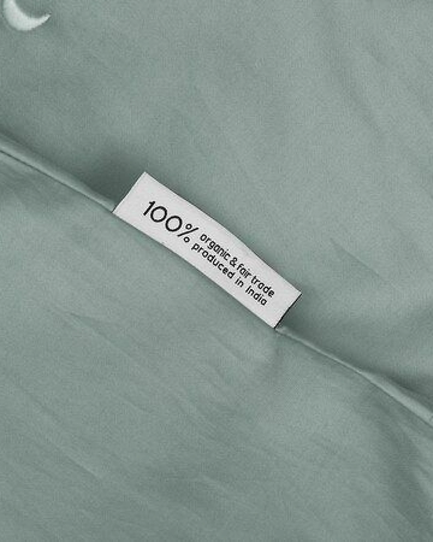 Yumeko Kinderbettwäsche Baumwollsatin Sea Green Moon – Ansicht 4