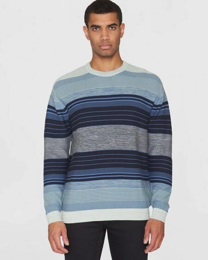 KnowledgeCotton Apparel Strickpullover MULTICOLOR STRIPED aus Bio-Baumwolle