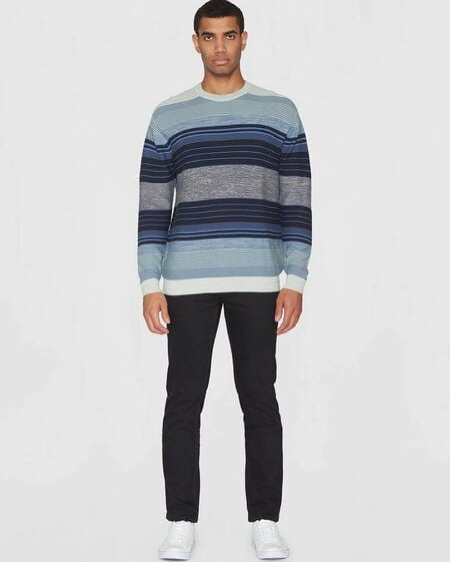 KnowledgeCotton Apparel Strickpullover MULTICOLOR STRIPED aus Bio-Baumwolle – Ansicht 3