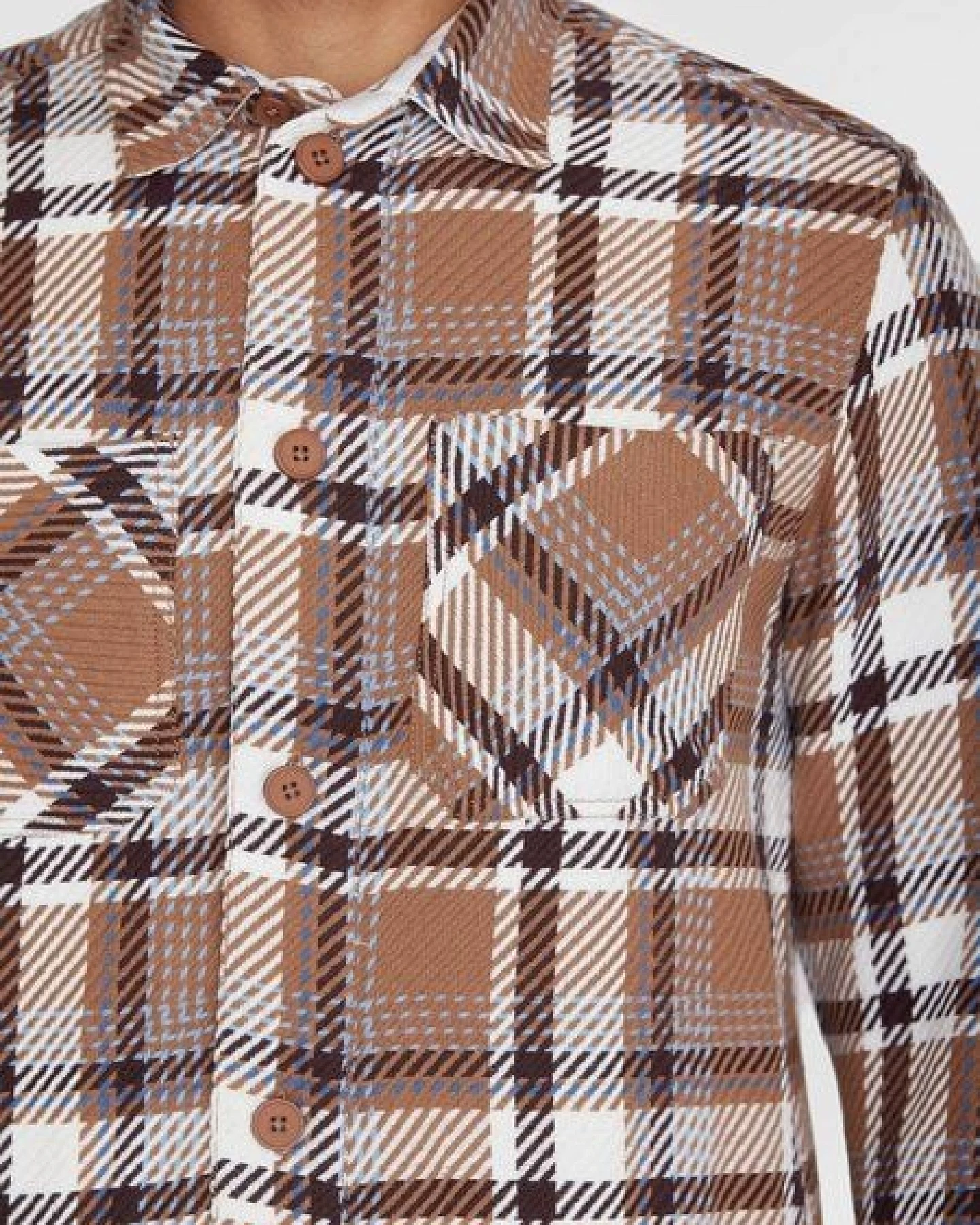 KnowledgeCotton Apparel Kariertes Overshirt CHECKED aus Bio-Baumwolle – Ansicht 4