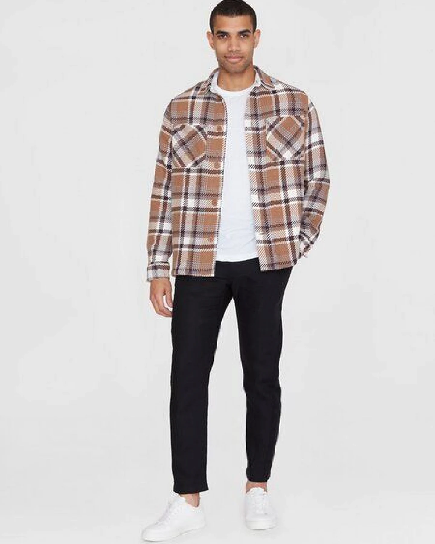 KnowledgeCotton Apparel Kariertes Overshirt CHECKED aus Bio-Baumwolle – Ansicht 3