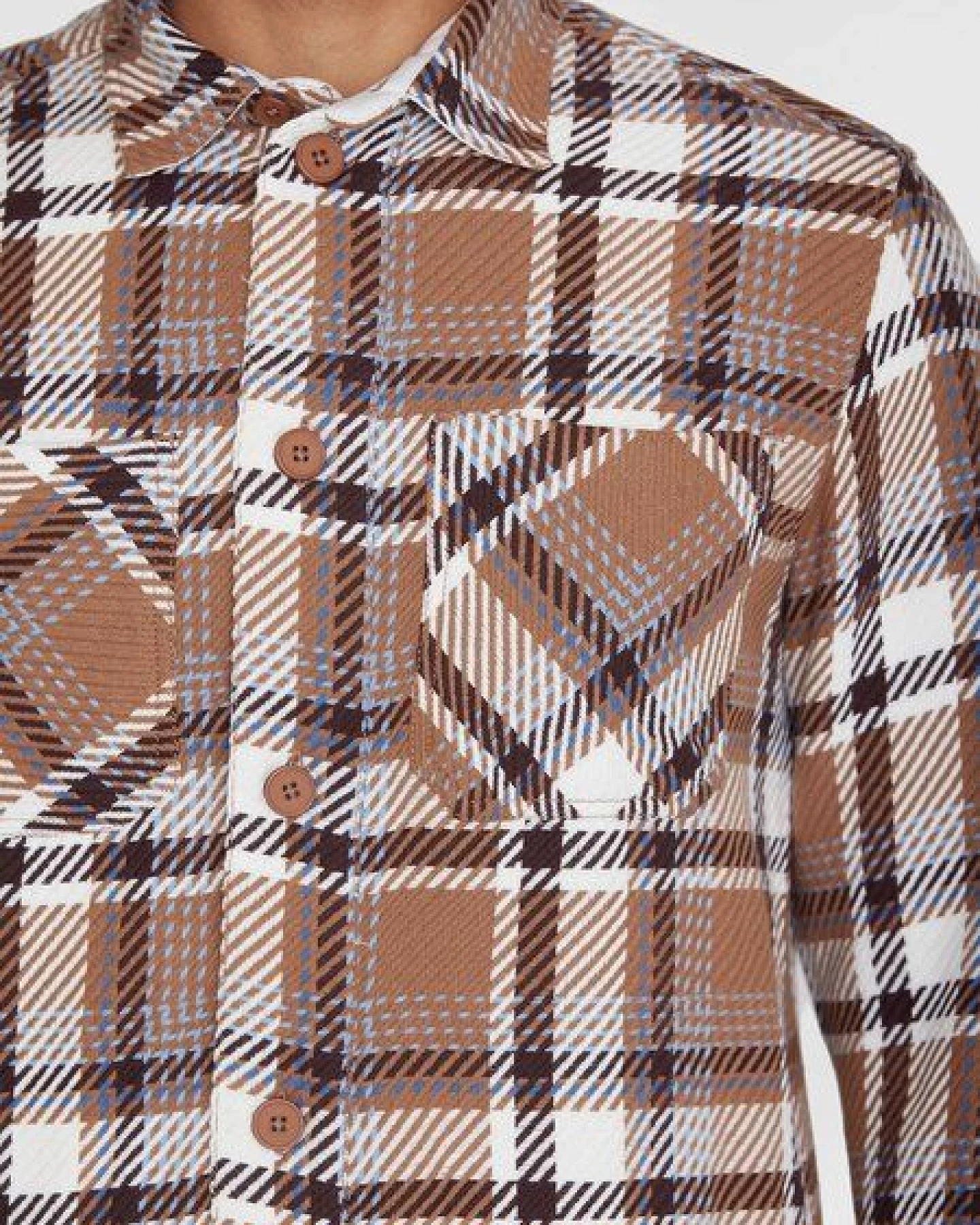 KnowledgeCotton Apparel Kariertes Overshirt CHECKED aus Bio-Baumwolle – Ansicht 4