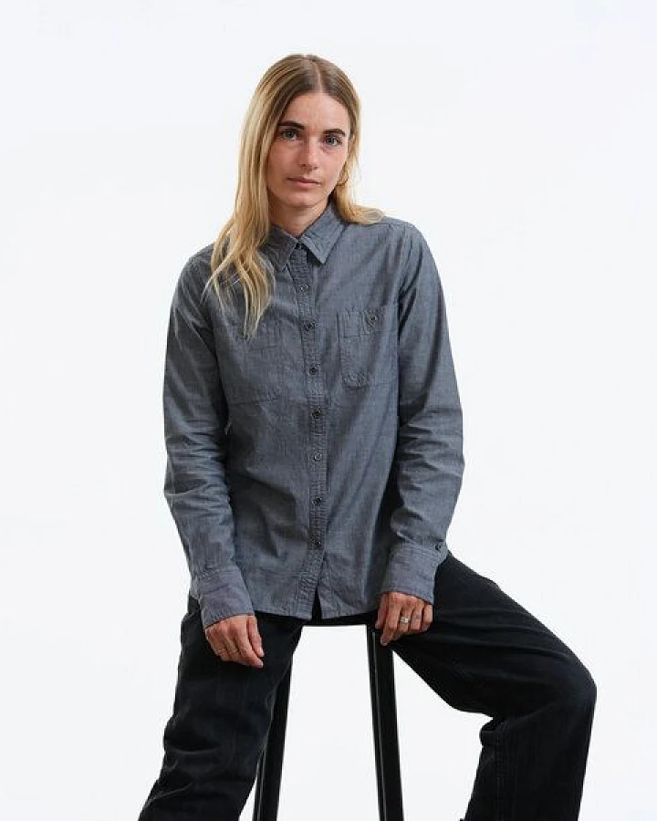 GARY MASH Damenbluse Chambray aus Biobaumwolle