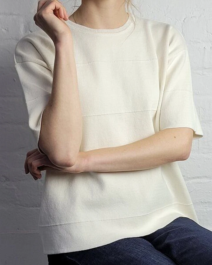 Wunderwerk Crewknit punto milano stripe 1/2
