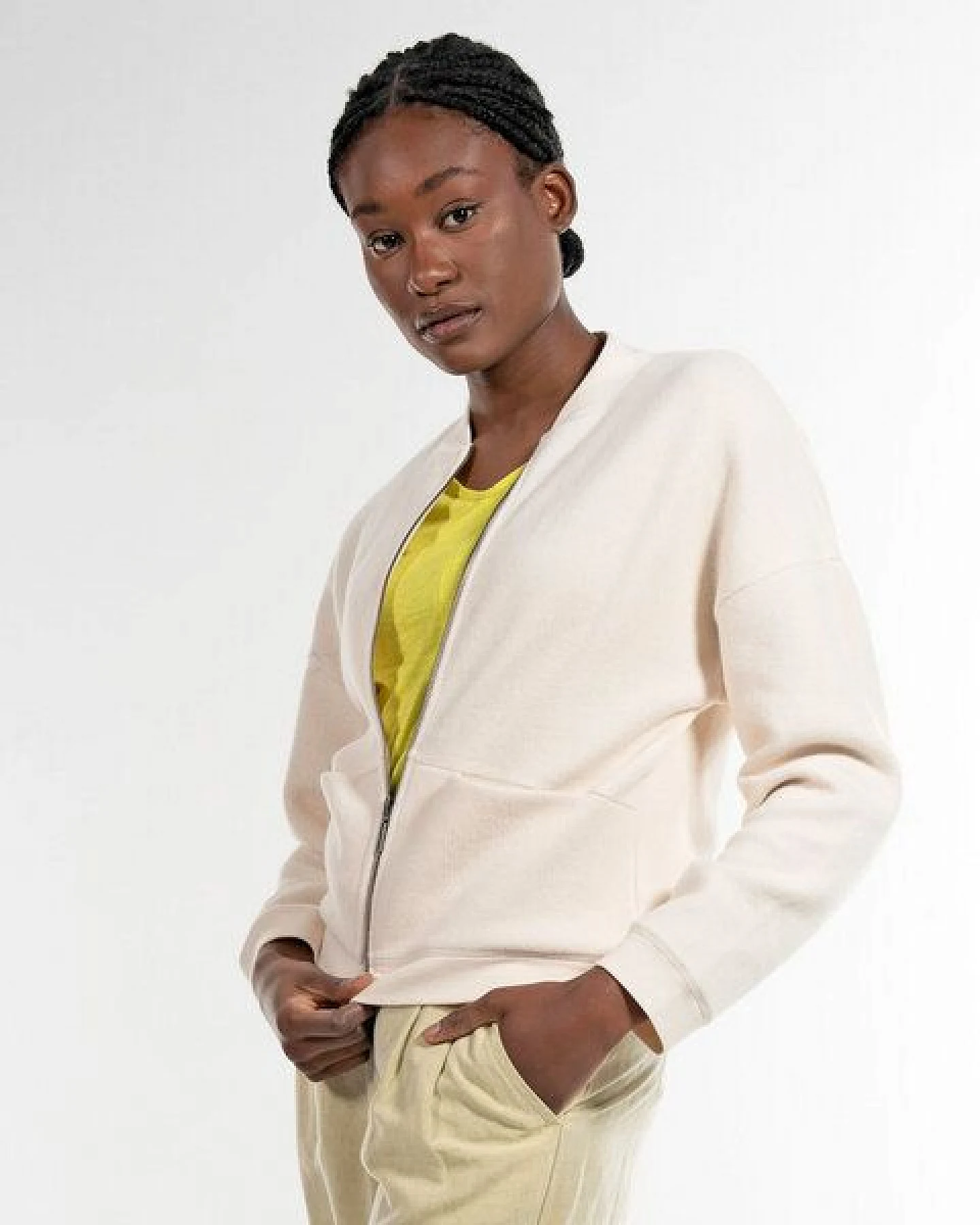 Alma & Lovis Blouson-Jacke aus flauschigem Bio-Baumwoll-Fleece – Ansicht 4