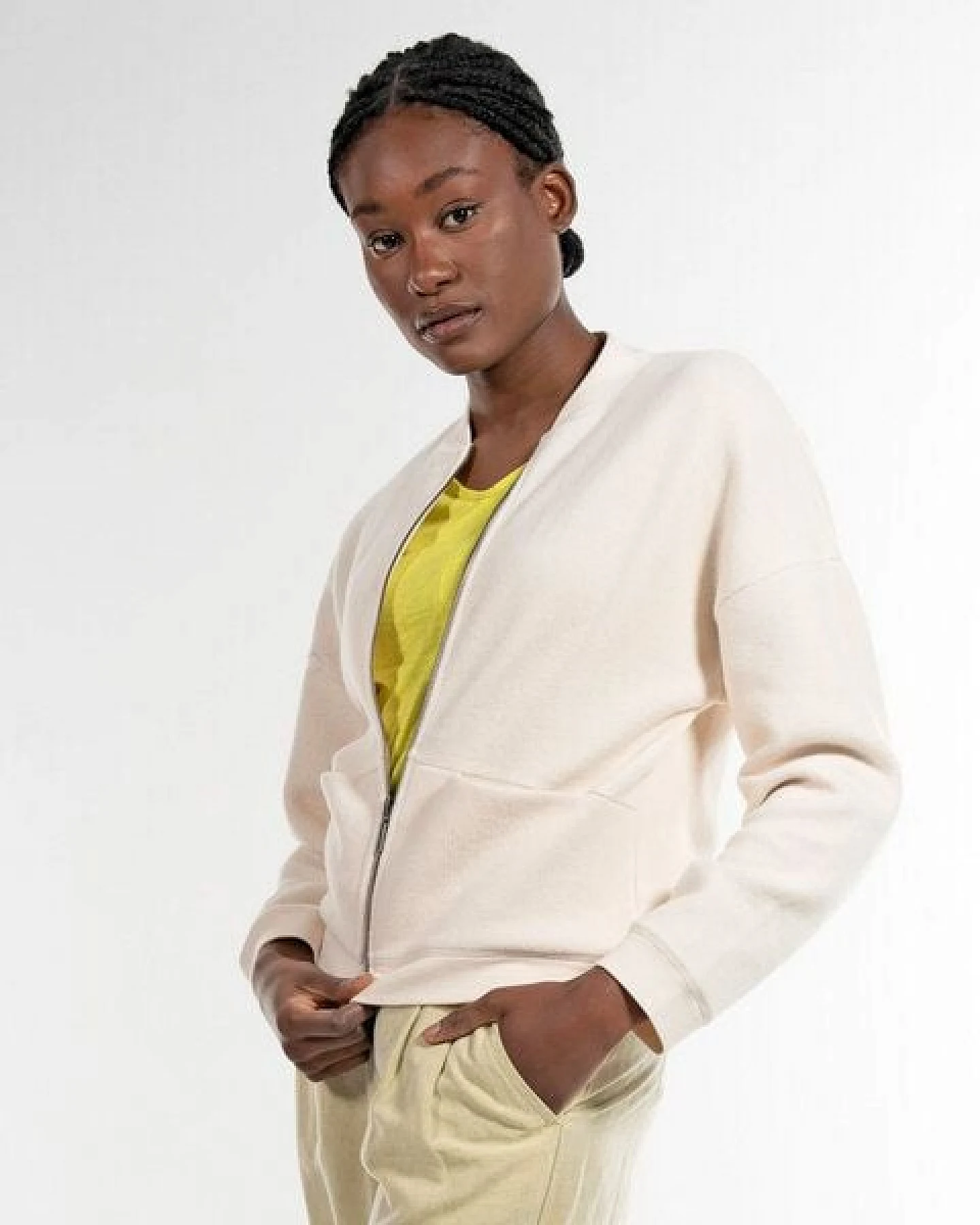 Alma & Lovis Blouson-Jacke aus flauschigem Bio-Baumwoll-Fleece – Ansicht 4